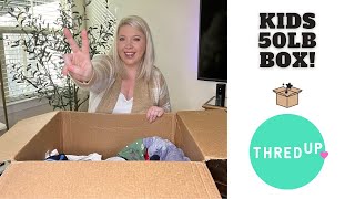 50lb Kids Box (pt 2) - ThredUP Unboxing | Amber Dawn