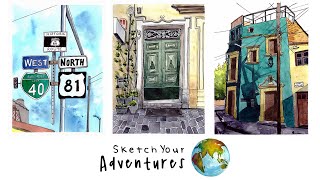 Learn Ink and Watercolour Sketching Step By Step // Sketch Your Adventures