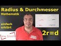 Radius and diameter | Circle | Mathematics - simply explained | Lehrerschmidt