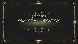 UB00202 ORAL COMMUNICATION GROUP 1