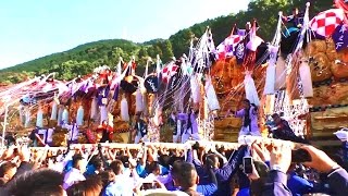 2015新居浜太鼓祭り〖中萩地区７台寄せ太鼓〗山根グラウンドかきくらべ