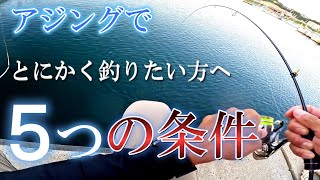 【初心者必見】アジングで❕とにかく釣りたいアナタへ❗５つの条件が釣果を変える❗簡単な方法を解説❕