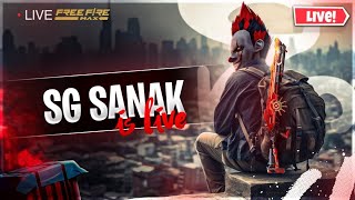 FREE FIRE LIVE  WITH SG SANAK 🔥✌ROAD TO 10K  #freefire #shortsfeed #gyangaming #raistar