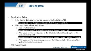 Webinar: Data management in EGI with Rucio and FTS