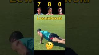 Ronaldo vs Messi vs Lewandowski - Push-up Challenge 😮#shorts