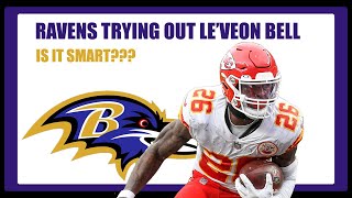 RAVENS TRYING OUT LEVEON BELL!!!