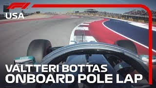 Valtteri Bottas' Onboard Pole Lap | 2019 United States Grand Prix | Pirelli