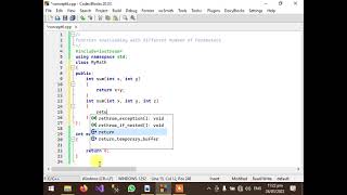 36 C++ CodeBlocks Function Overloading with Different Number of Parameters