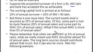8-4 Methods of working capital assessment