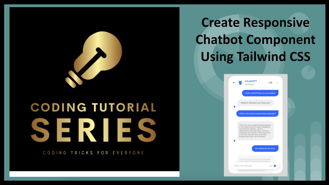 Build Chatbot Ui With Tailwind Css And React Nextjs Responsive