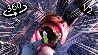 360° FEAR OF HEIGHTS! FALL AND TITAN EATS YOU V2! VR Experience