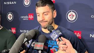 Winnipeg Jets pre-game media vs Anaheim Ducks: Dylan DeMelo