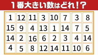 【集中力テスト】一番大きい数字探し【観察力を鍛えよう】