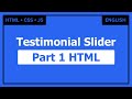 Build a Responsive Testimonial Slider | Part 1: HTML for Beginners
