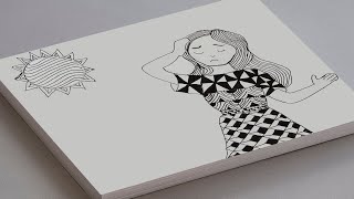 INKTOBER 2020 DAY 19 "DIZZY" Inktober drawing, How to draw Dizzy drawing, Ink Drawing Demo Zentangle