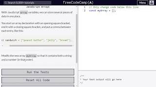Store Multiple Values in one Variable using JavaScript Arrays - FCC | Video 39 | Basic JS