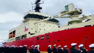 Primera llegada del Rompehielos Almirante Viel a Punta Arenas