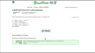 Java Practice It | Self-Check 9.3: subClassSyntax || classes, inheritance, syntax