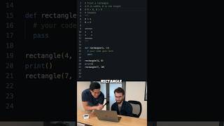 Can you print a rectangle in one minute 👀 #computerscience #softwareengineer #coding #stem #python