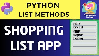 Python Shopping List Program | Python Project for Beginners