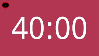 40 Minutes Countdown Timer with Alarm | Timeralarm90