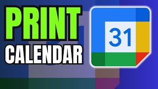 How to PRINT Your Google Calendar in SECONDS!