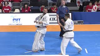 【新極真会】Court2 2ndRound 9 man Lukas Kubilius vs Javier Zamora The 12th World Karate Championship