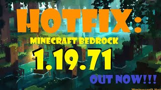 DOWNLOAD: Minecraft Bedrock 1.19.71 NEW RELEASE ¦ Crash Fixes!