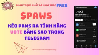 Kèo Paws ra tính năng Vote bằng sao trong telegram