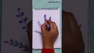 How to Draw Lavender Flowers - Easy Step-By-Step Tutorial #shorts #satisfying #creativeart