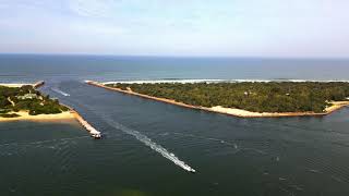 4K Drone - Lakes Entrance & Nocholson Trestle Bridge