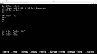 How to do the print command in BASIC, the programming language of the 80's