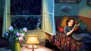 Let the window open, I want to hear the rain ( Oldies from another room, wind chimes ) 6 HOURS ASMR