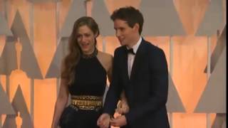 Oscars: Eddie Redmayne and his wife on...