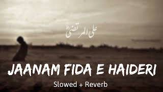 Jaanam Fida-e-Haideri (Slowed + Reverb) | Sadiq Hussain