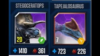 STEGOCERAPTOPS VS TAPEJALOSAURUS I Dinosaurs Battle I Jurassic World The Game I Dinosaurs Book