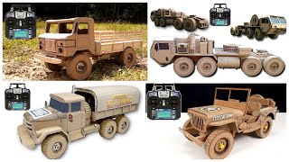 4 Amazing DIY Rc Military Trucks in action | Gaz-66 | Oshkosh Hemtt m983 | Zil 313 | Willys Jeep