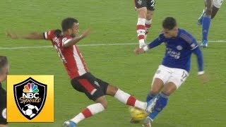 Ryan Bertrand sent off v. Leicester City | Premier League | NBC Sports