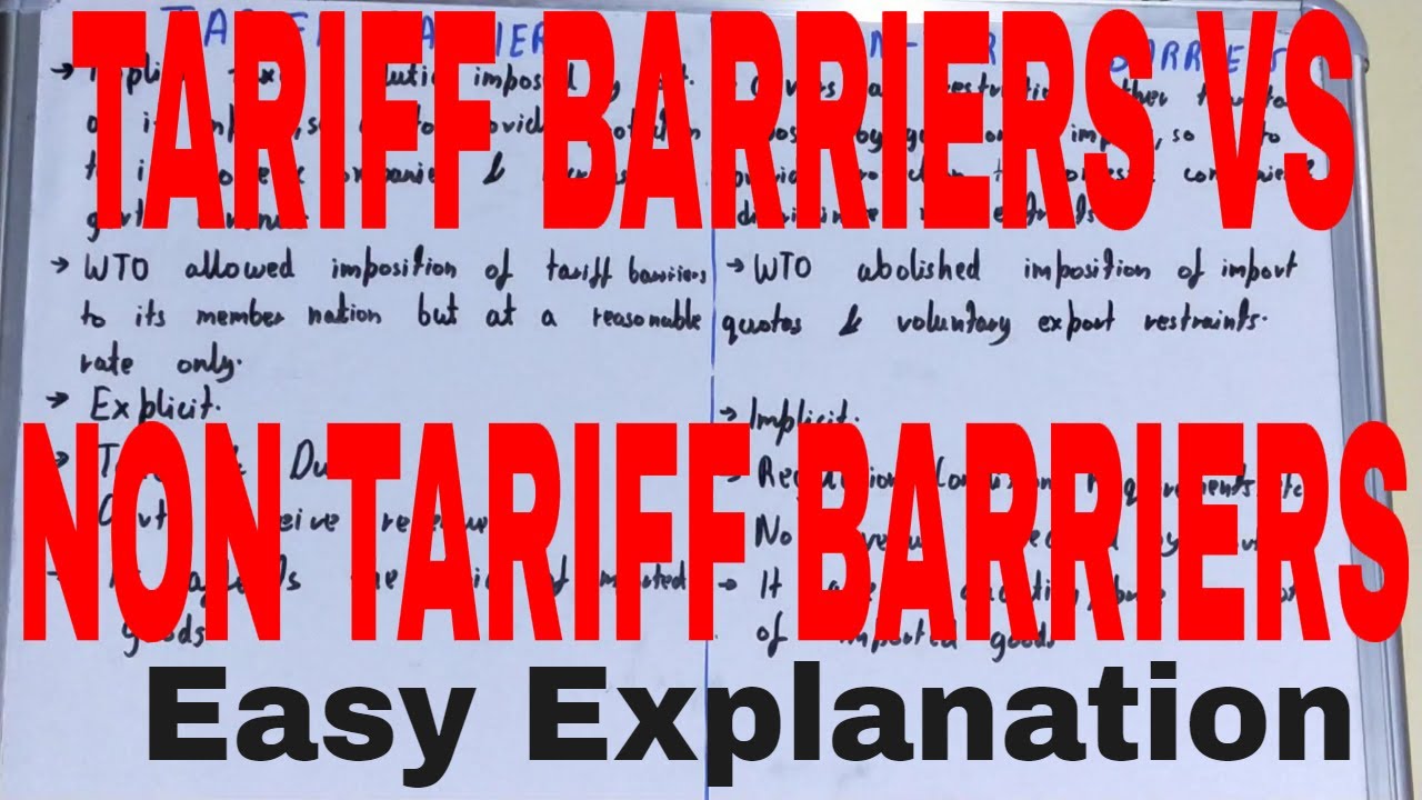 Tariff Vs Non Tariff Barriers|Difference Between Tariff And Non Tariff ...