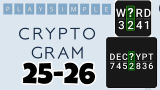 PlaySimple CRYPTOGRAM level 25 26