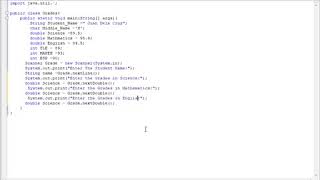 Grades input/output JAVA LANGUAGE