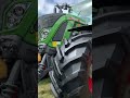 Fendt tractor with front mower and silage trailer