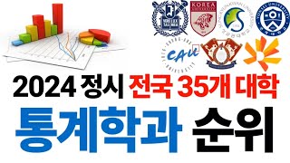 2024 통계학과 순위에 대해 알아보자!