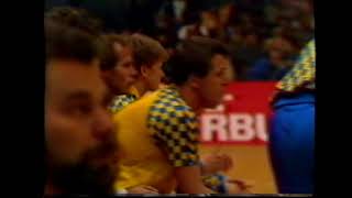 Handbolls VM 1986 - Gruppspelsmatch Sverige - Danmark (2:a halvlek)