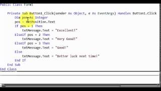 Visual Basic - Converting an If Condition to Select Case - Example 1