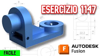 💥 NUOVA SERIE 💥 - Esercizio 1147 - Autodesk Fusion - Livello facile