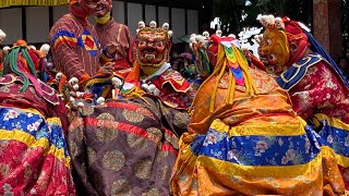 Tshechu -Religious Festives In Remote Village Of Bhutan | Mask Dance | Sacred Mask Dance