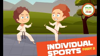 Individual Sports | Single Games | Olympic Sports | Kids Vocabulary | Learn English | Karate|Bowling