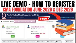 How to Register CMA Foundation | CMA Foundation Registration process |CMA Registration June & Dec 26