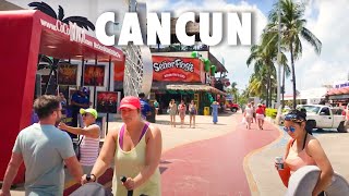 Cancun Mexico Beach and Hotel Zone Walking Tour 4K [FULL TOUR]